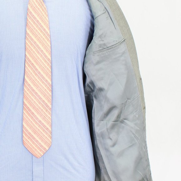 Vintage 70s Hickey Freeman 44R 38x27 Gray Wool Two Button Full Suit R181 - Picture 12 of 15